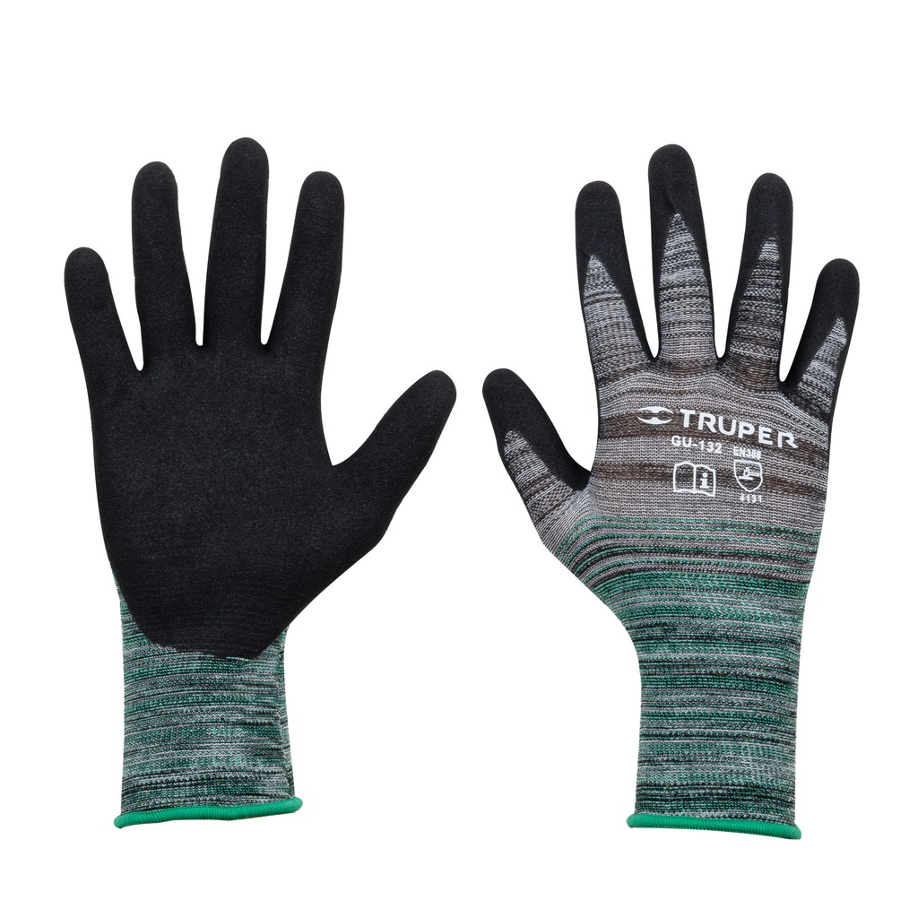 TRUPER GUANTE NYLON RECUBIERTO GU-132 DE NITRILO MEDIANO GU-