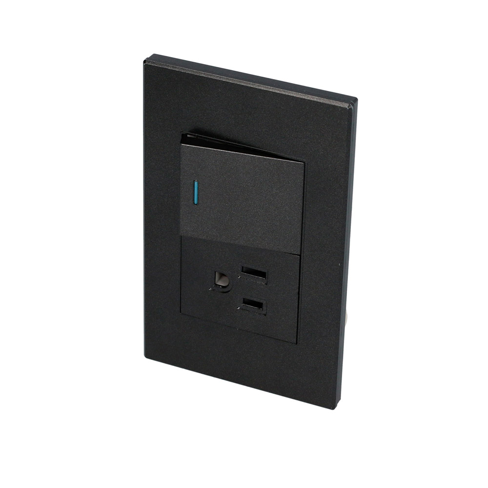 SURTEK PLACA P624N  1APAGADOR1CONT NEGRO PREMIUM 1/2