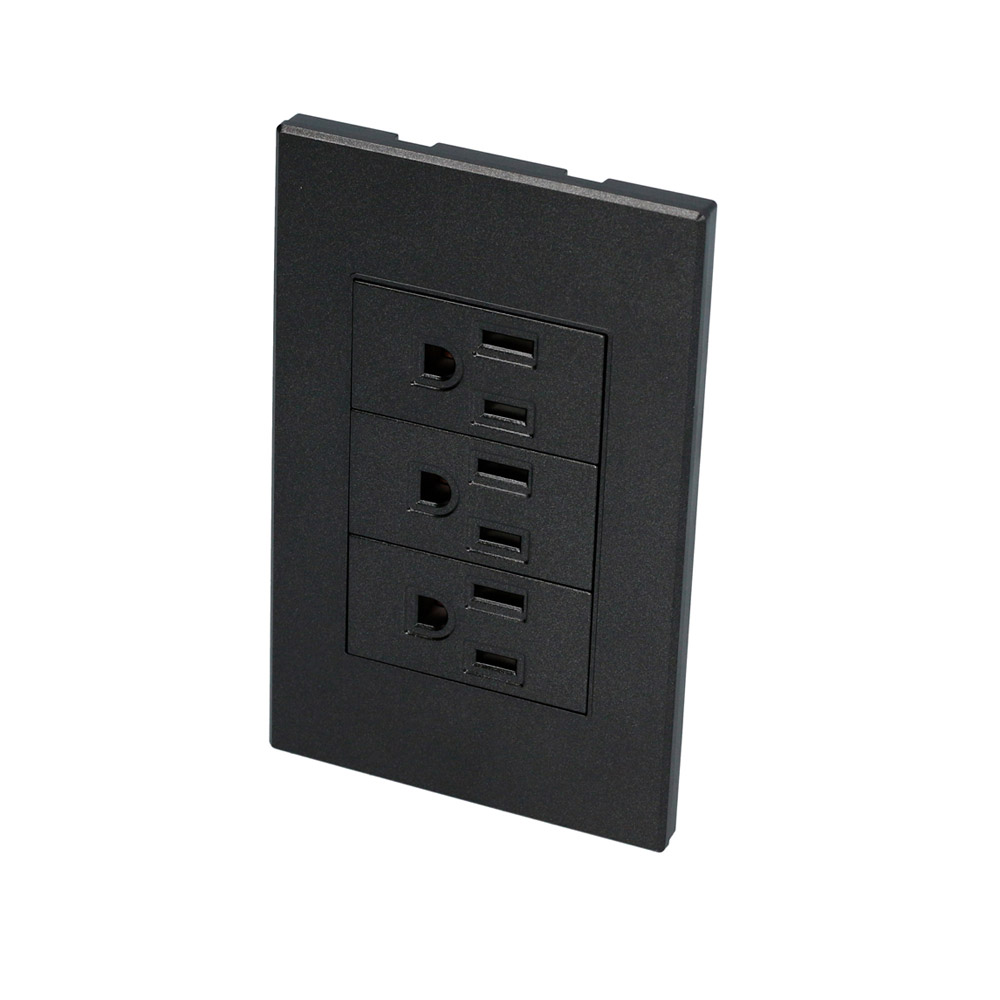 SURTEK PLACA P628N  3CONTACTOSNEGRO PREMIUM 1/3