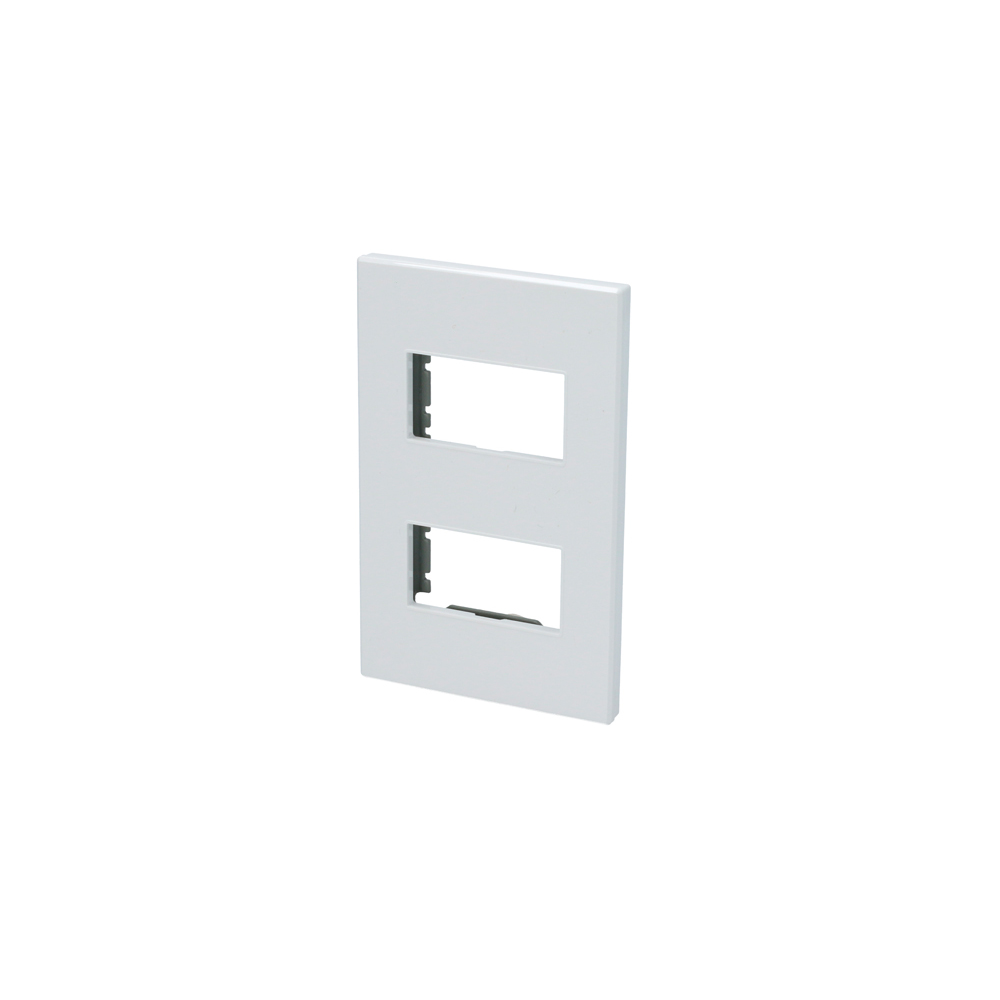 SURTEK PLACA P602B  2MODULOS1/3 BLANCO PREMIUM