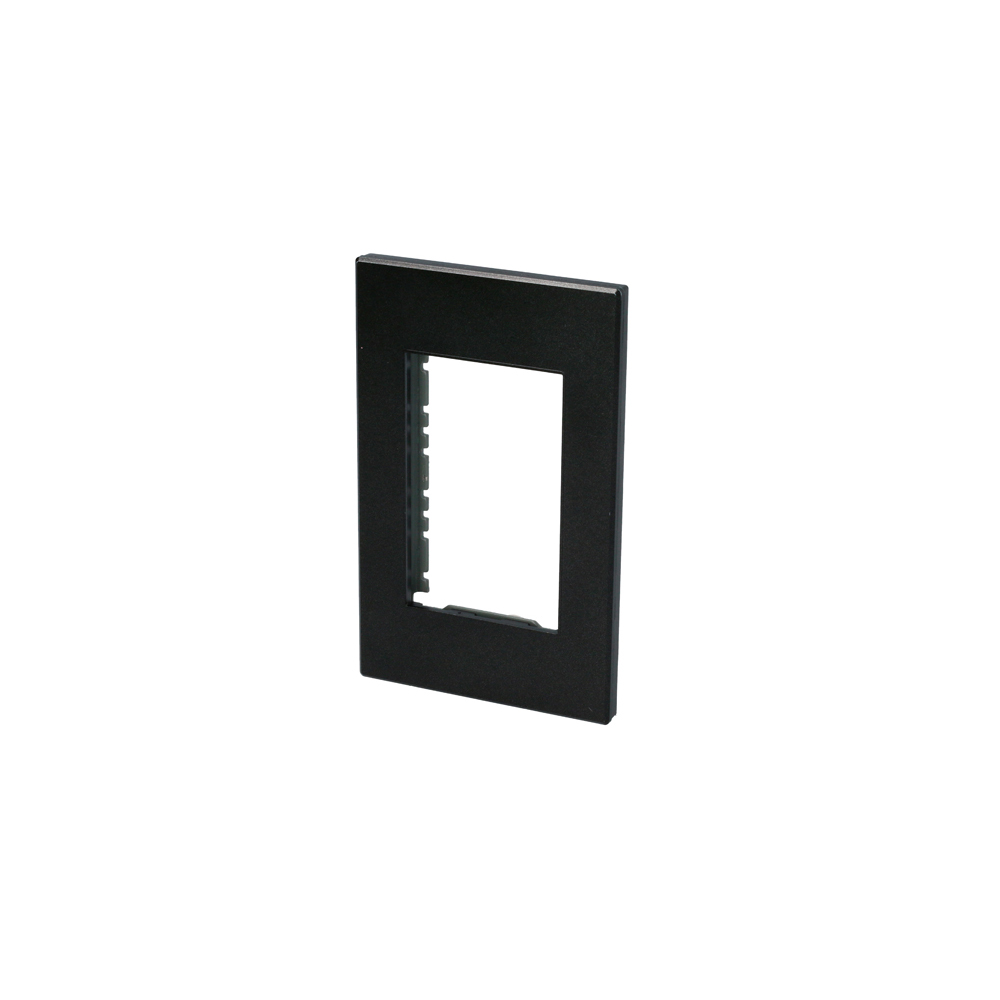 SURTEK PLACA P603N  1MODULO1/1 NEGRO PREMIUM
