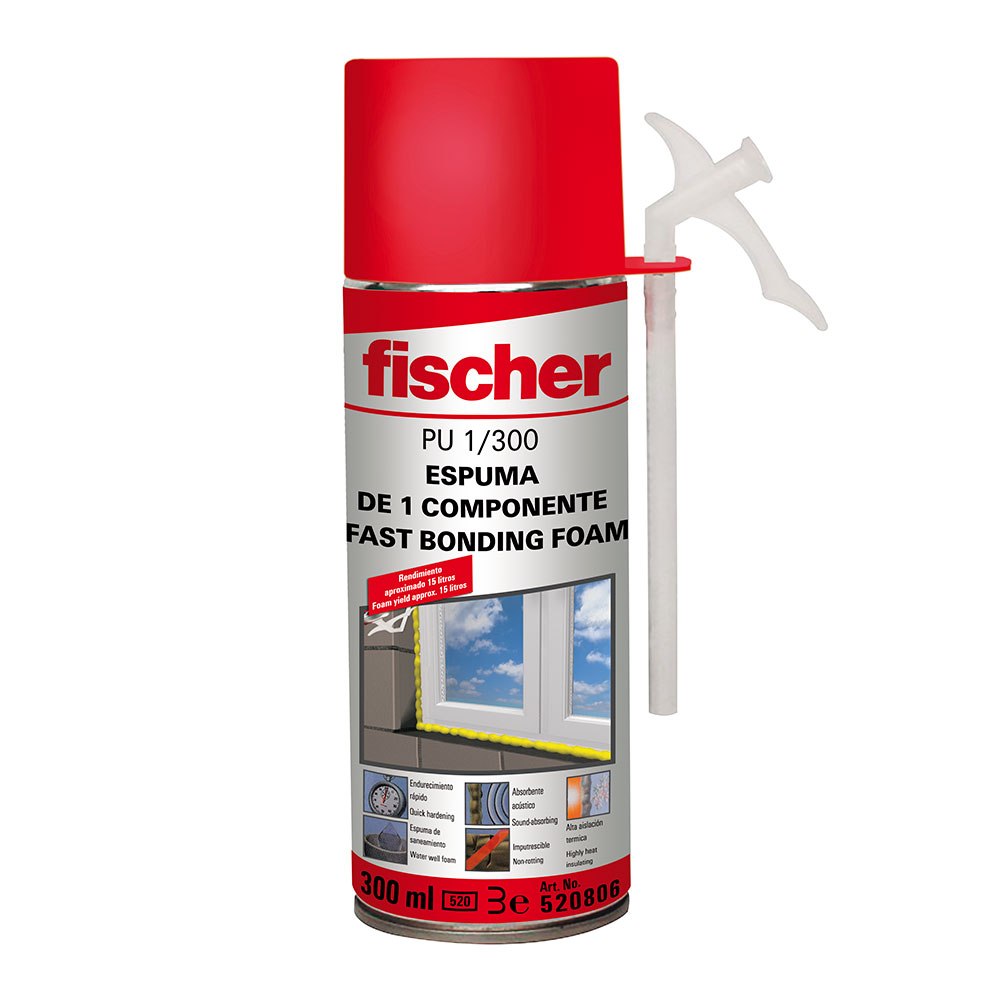 FISCHER ESPUMA POLIURETANO    1/300ML (B3) VALVULA STD