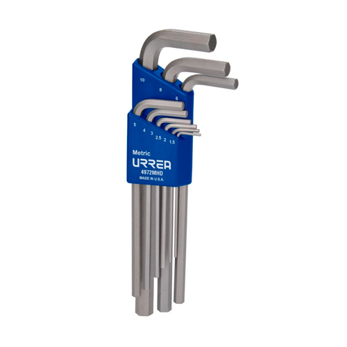 URREA JGO LLAVES HEX L 4972MHD 9PZ MET EXTLARGAS USO PESADO