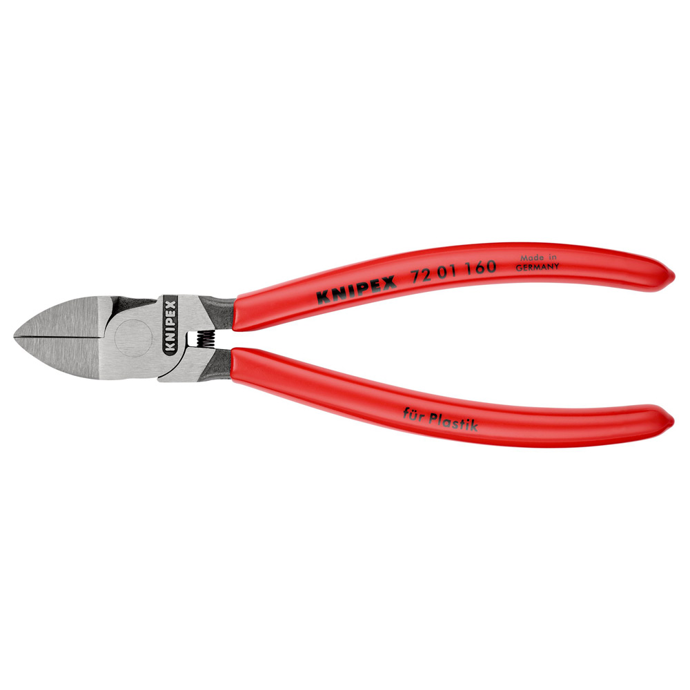 KNIPEX PINZA CORTE DIAGONAL P/MATERIAL BLANDO 6" 72 01 160SB