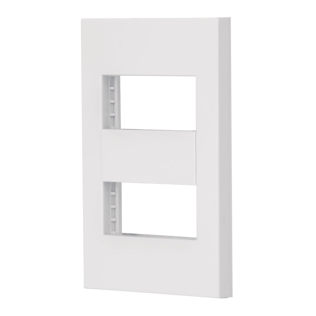 VOLTECK PPDO-EB PLACA 2 MÓDULOS + TAPÓN CIEGO, LÍNEA ESPA