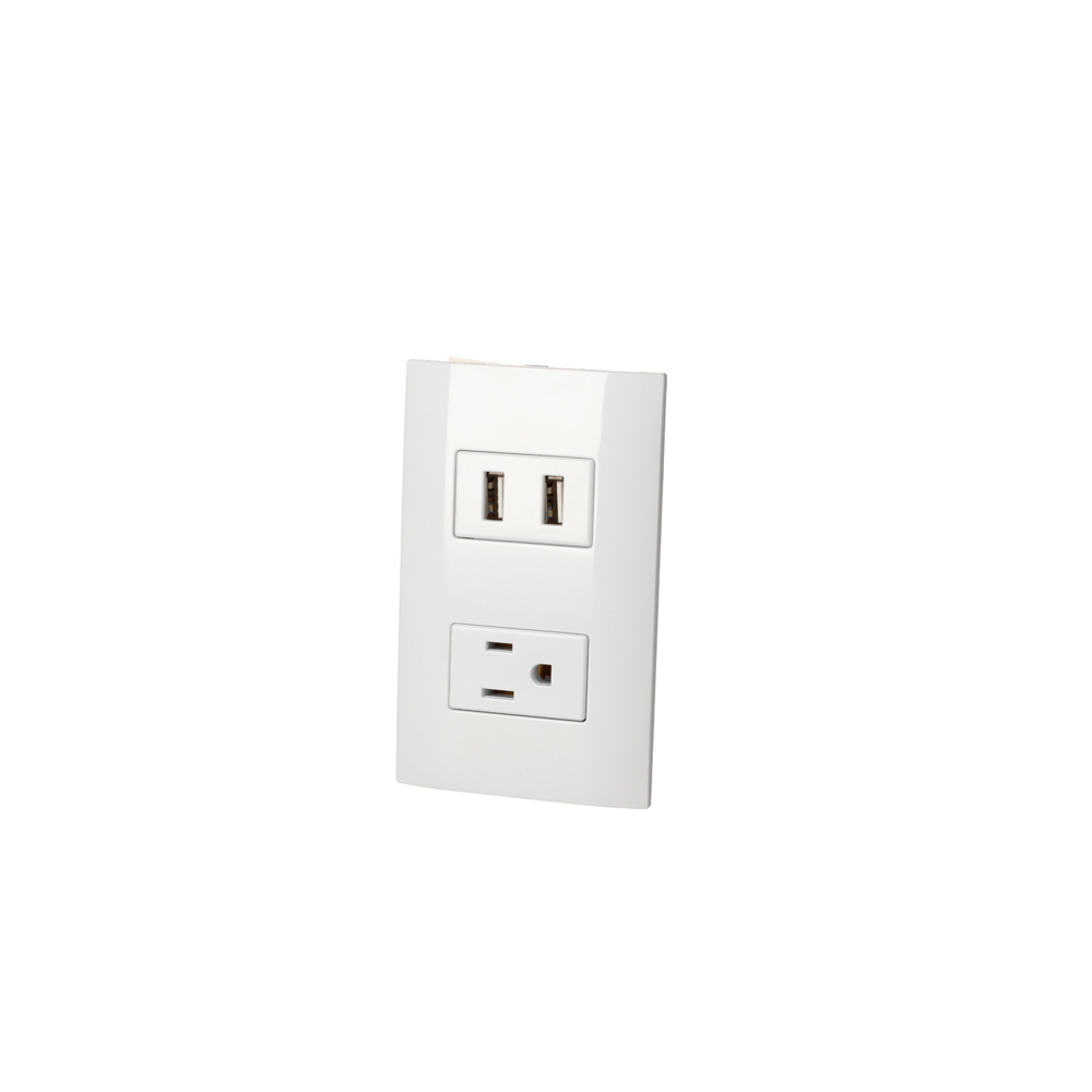 SURTEK PLACA P432B 1CONTACTO  1USB BLANCO 1/3