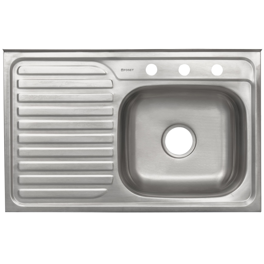 FOSET TARJA 1PILA 1ESC DER    80X50CM INOX S/P