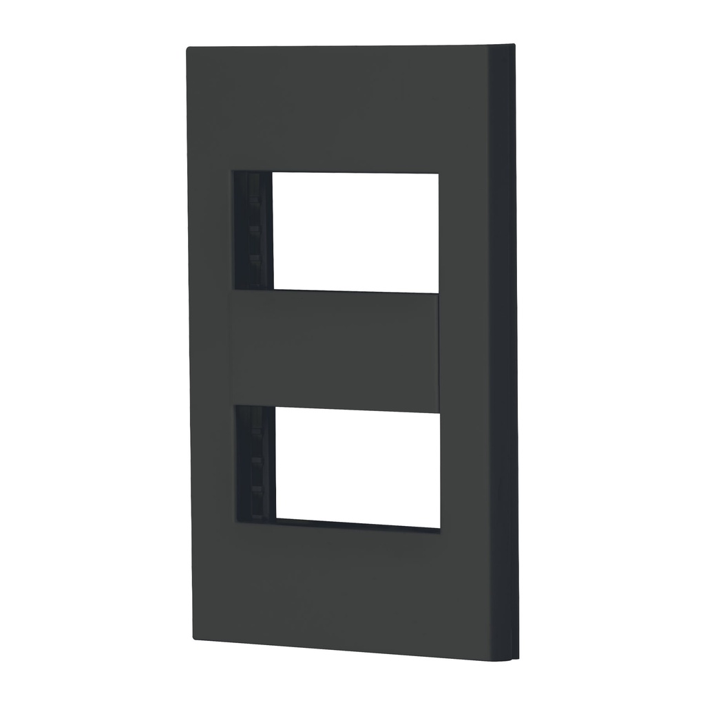 VOLTECK PPDO-EN PLACA 2 MÓDULOS + TAPÓN CIEGO, LÍNEA ESPA