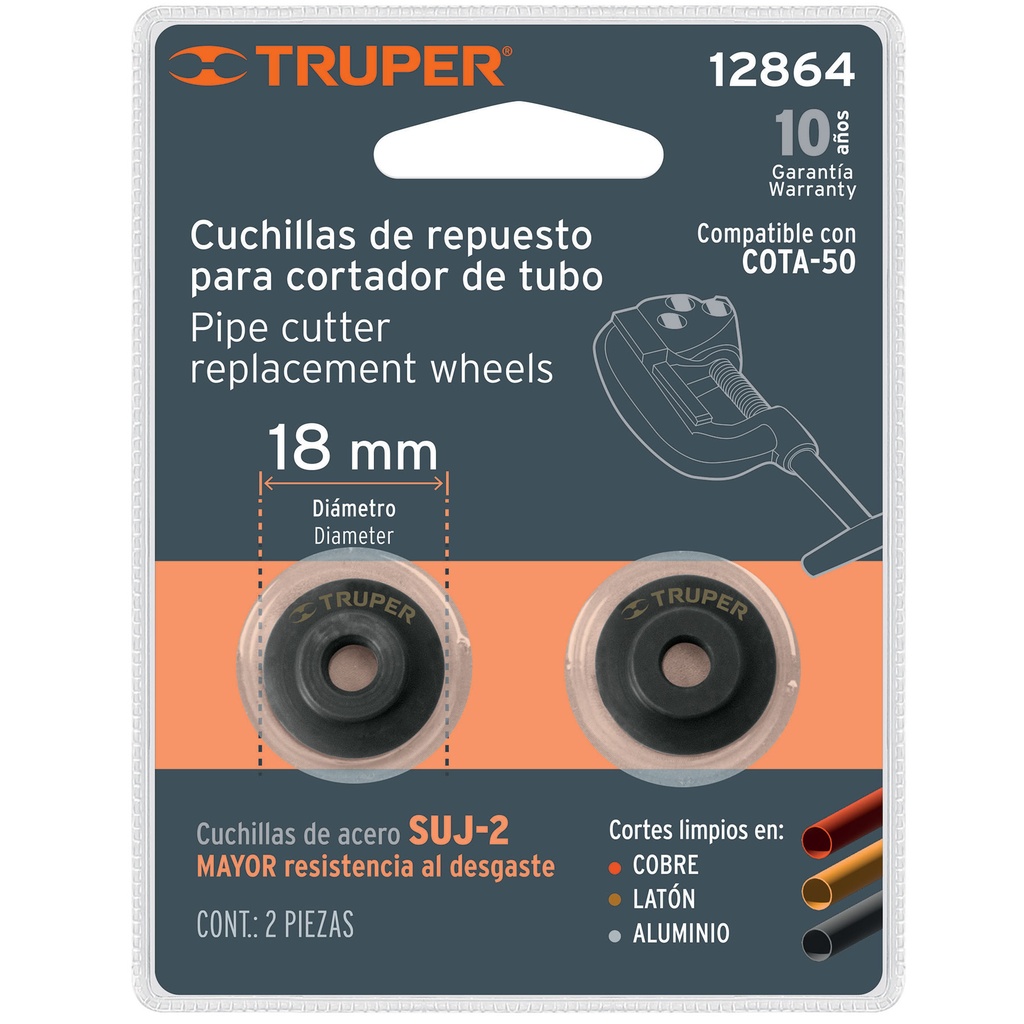 TRUPER REPUESTO CUCHILLA REP-COTA-502PZ P/CORTATUBO