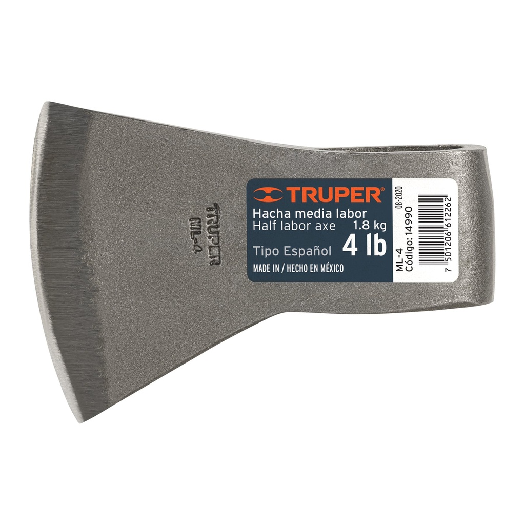 TRUPER HACHA ML-4 4LBS MEDIA LABOR S/MANGO
