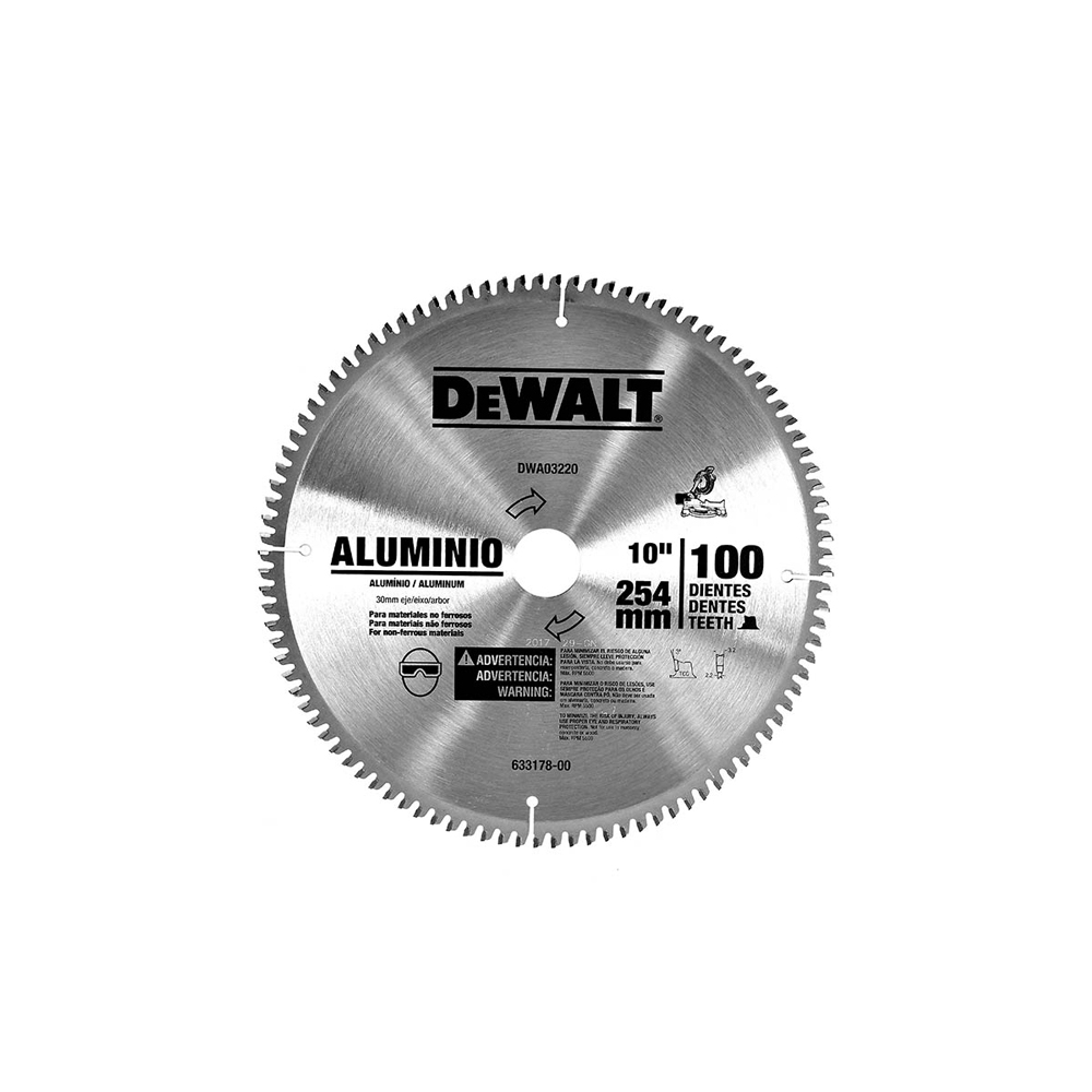 DEWALT DISCO SIERRA DWA03220P/ALUMINIO 10" 100D