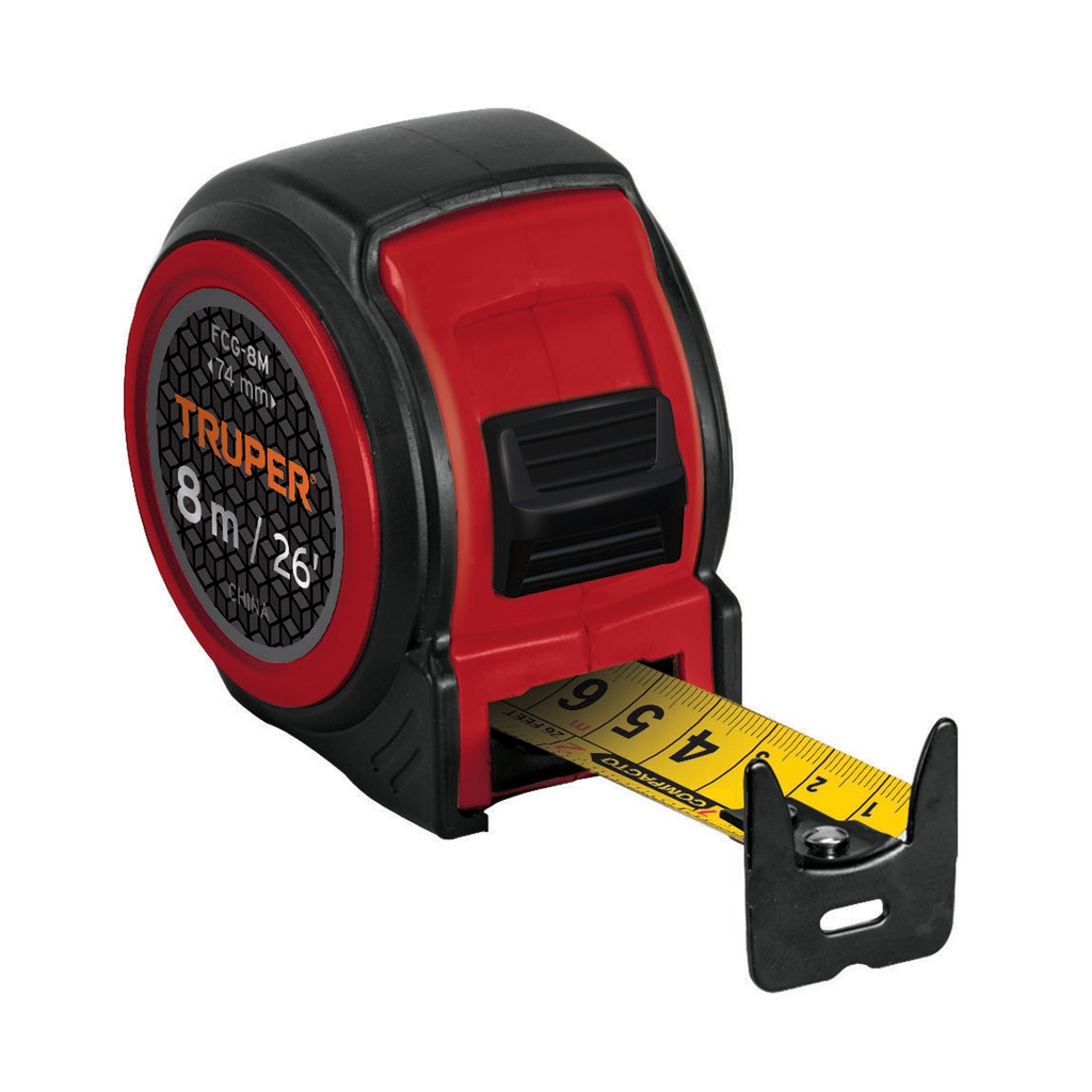 TRUPER FLEXOMETRO FCG-8M 8MT COMPACTO C/GRIP