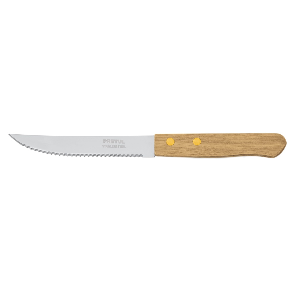 PRETUL CUCHILLO P/ASADO CUCH-M52 5"MANGO DE MADERA