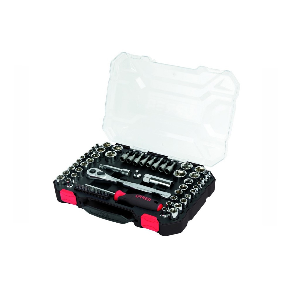 URREA JGO DADOS Y ACCESORIOS  63PZ COMBINADOS 1/4 Y 3/8"