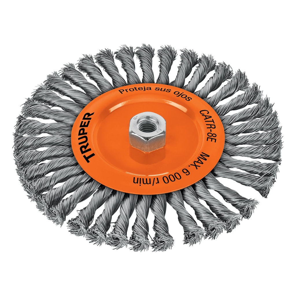 TRUPER CARDA CATR-8E 8" TRENZADA CIRCULAR P/ESMERILAD