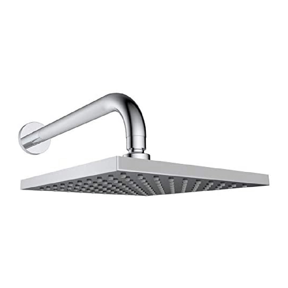 URREA REGADERA CROMO 20CM     C/BRAZO-CHAP CUADRADA 2262B