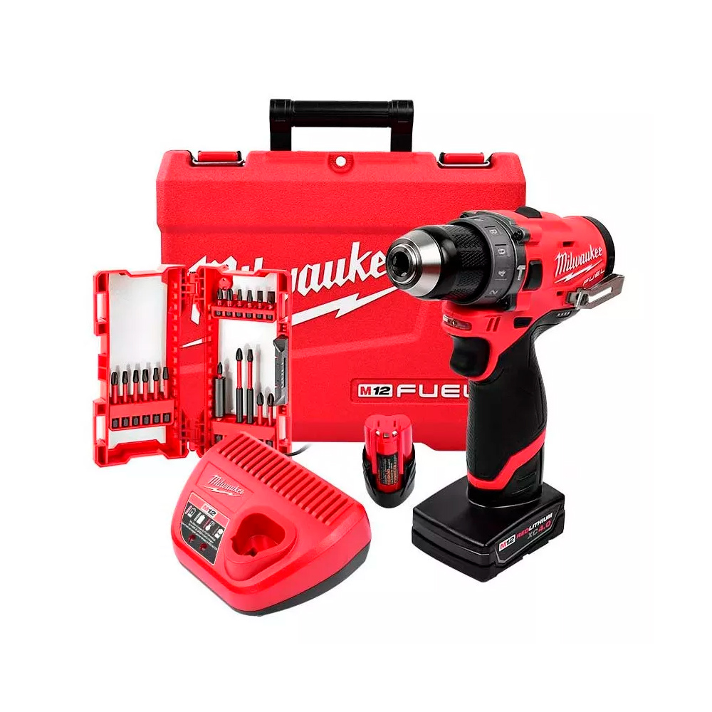 MILWAUKEE COMBO ROTOMARTILLO M12 FUEL+JGO PUNTAS 18PZ