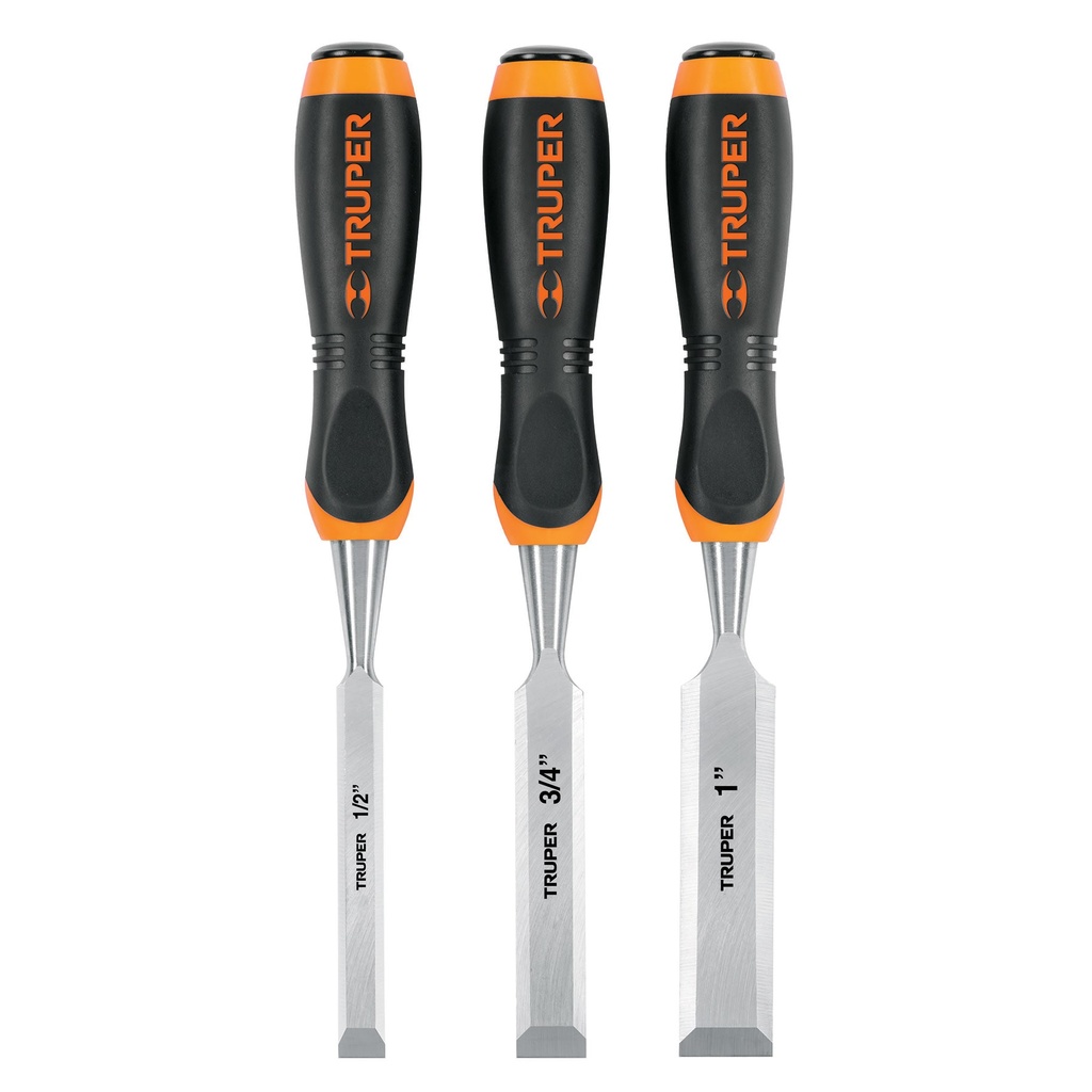 TRUPER JGO FORMONES 3PZ 1/2,  3/4, 1" MGO CONFORD GRIP JFT-3