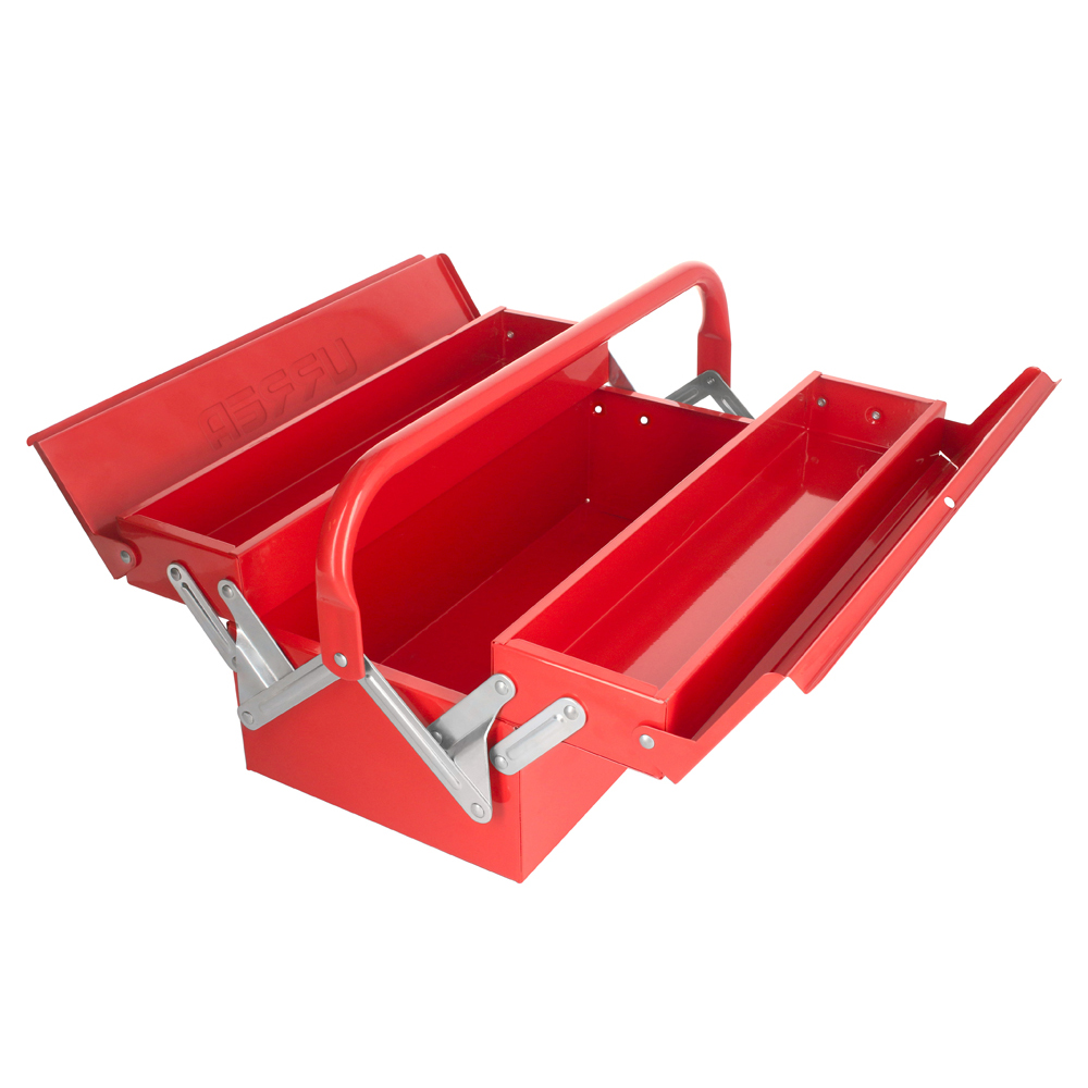 URREA CAJA METALICA ROJA      7X16X6" T/ACORDEON