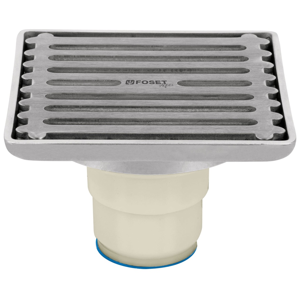 FOSET RESUMIDERO CUADRADO 4X4"AC INOX AQUA RS-701