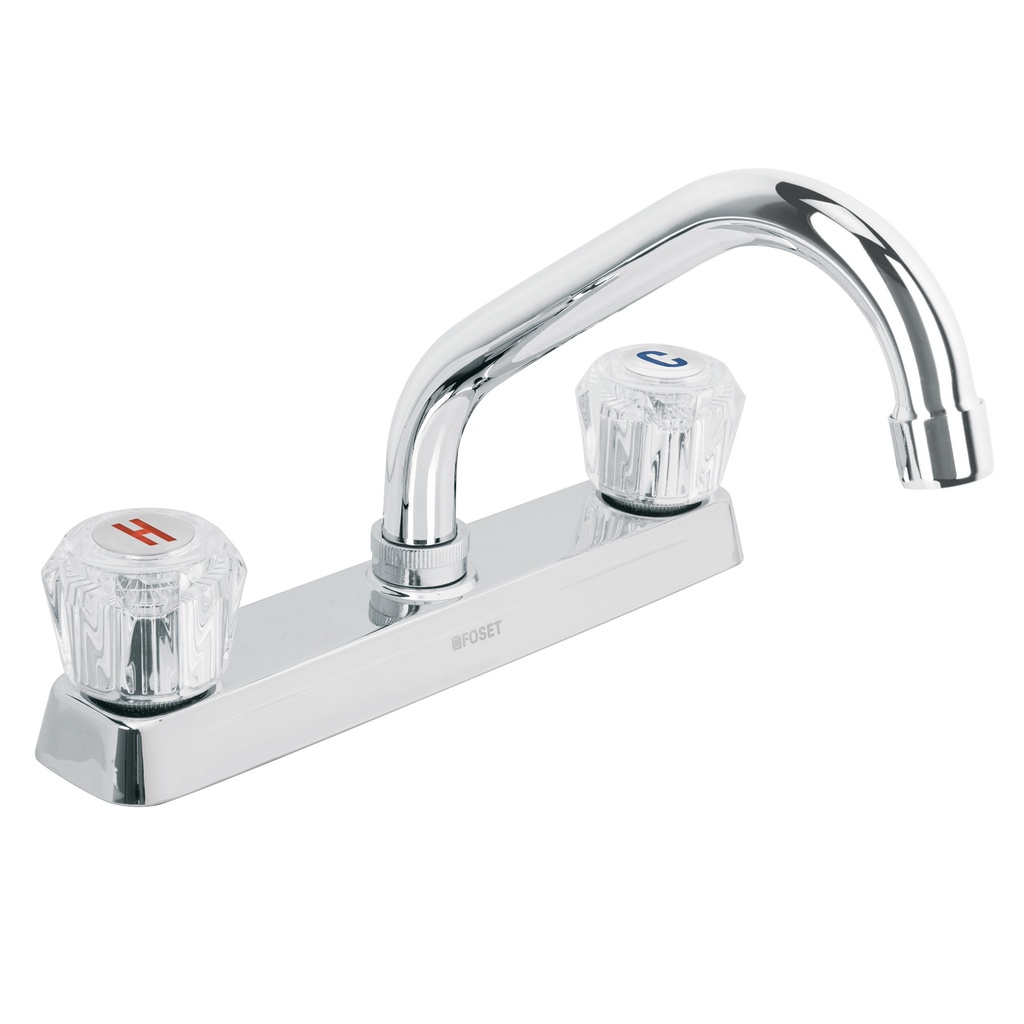 FOSET MEZCLADORA P/FREGADERO  MAN ACRIL CORTO BASIC F-317A