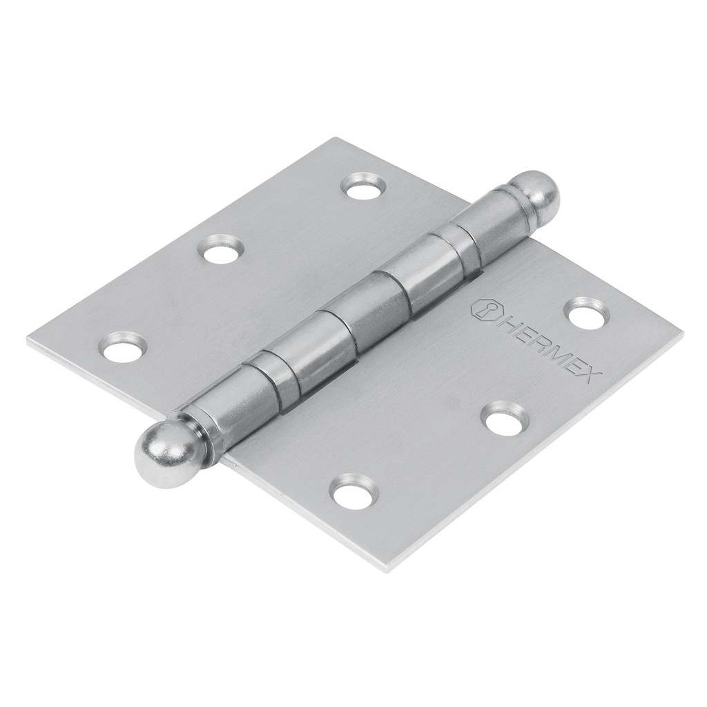 HERMEX BISAGRA CUADRADA 3-1/2 ACE INOX REDONDA