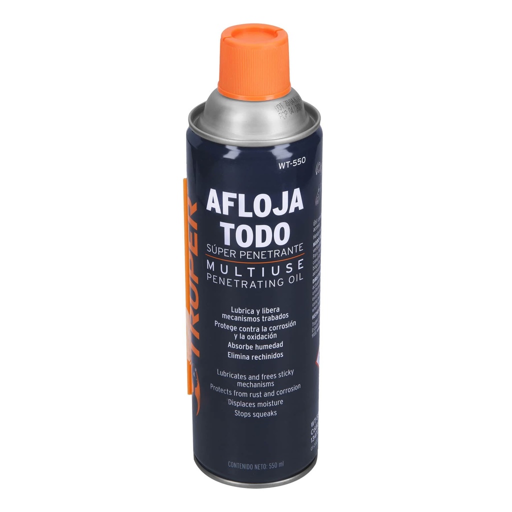 TRUPER ACEITE AFLOJATODO EN   AEROSOL 550ML WT-550