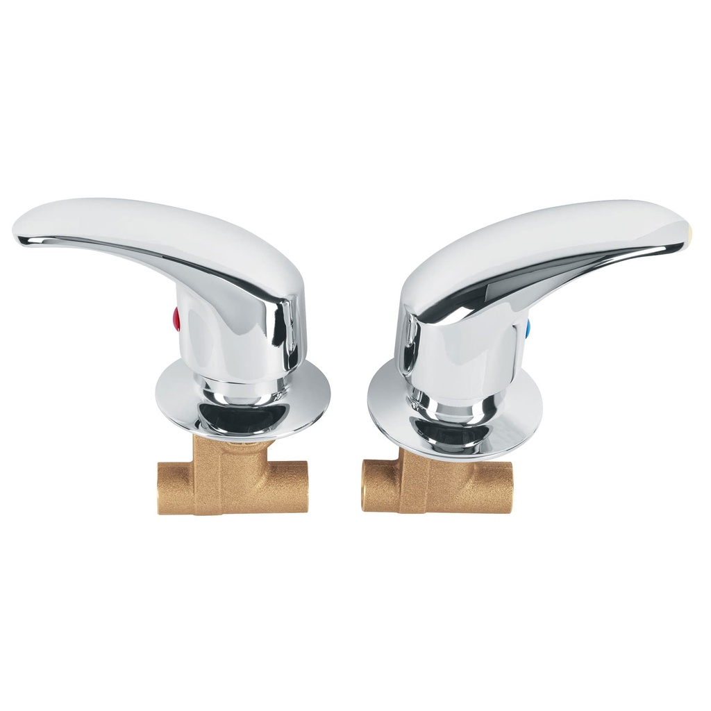 FOSET AQE-662 JUEGO 2 LLAVES DE EMPOTRAR  SOLDABLE TIPO PALA