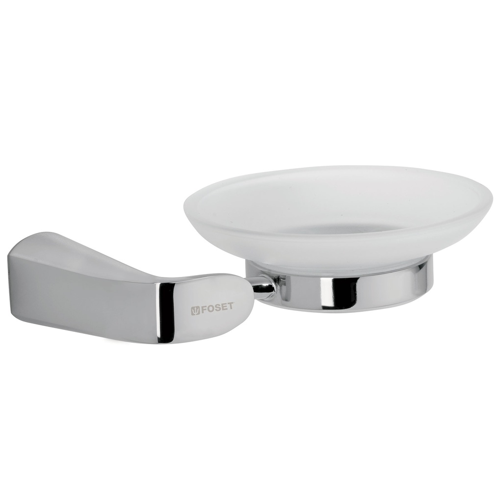 FOSET RIA-74 JABONERA CON PLATO DE VIDRIO  CROMADO  LÍNEA
