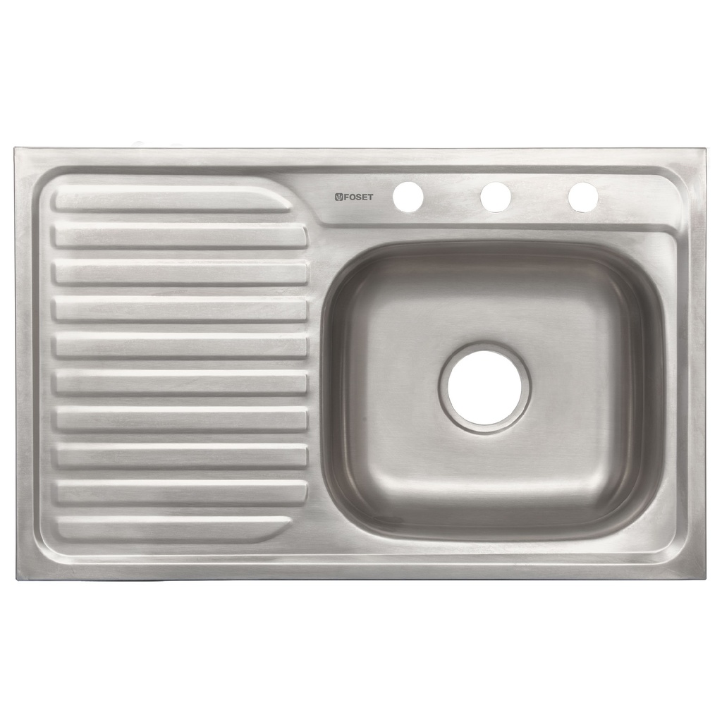 FOSET TARJA 1PILA 1ESC DER    80X50CM INOX EMP