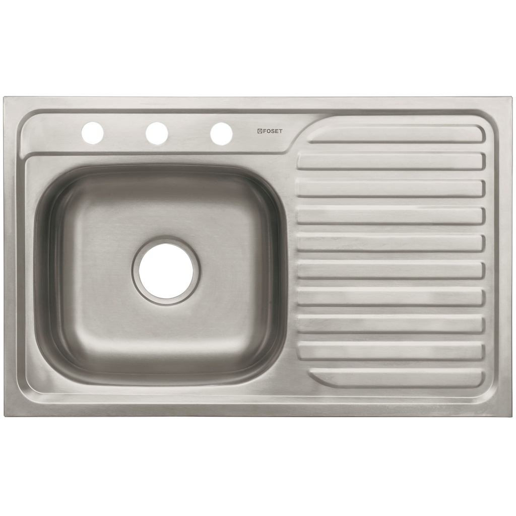 FOSET TARJA 1PILA 1ESC IZQ    80X50CM INOX EMP