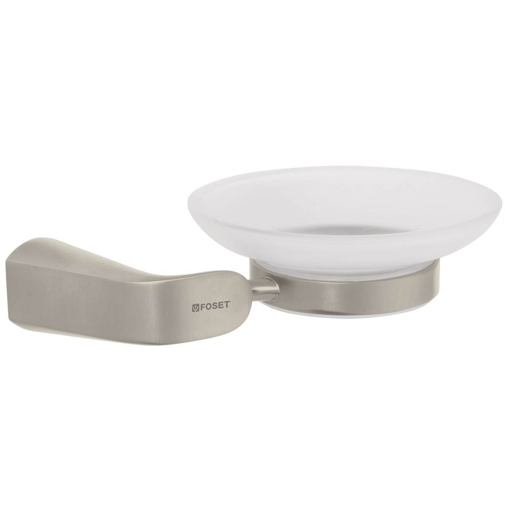FOSET RIA-74N JABONERA CON PLATO DE VIDRIO  SATINADO  LÍN