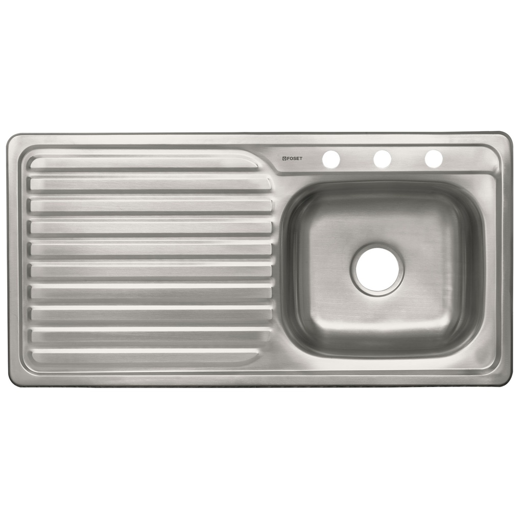 FOSET TARJA 1PILA 1ESC DER    100X51CM INOX EMP