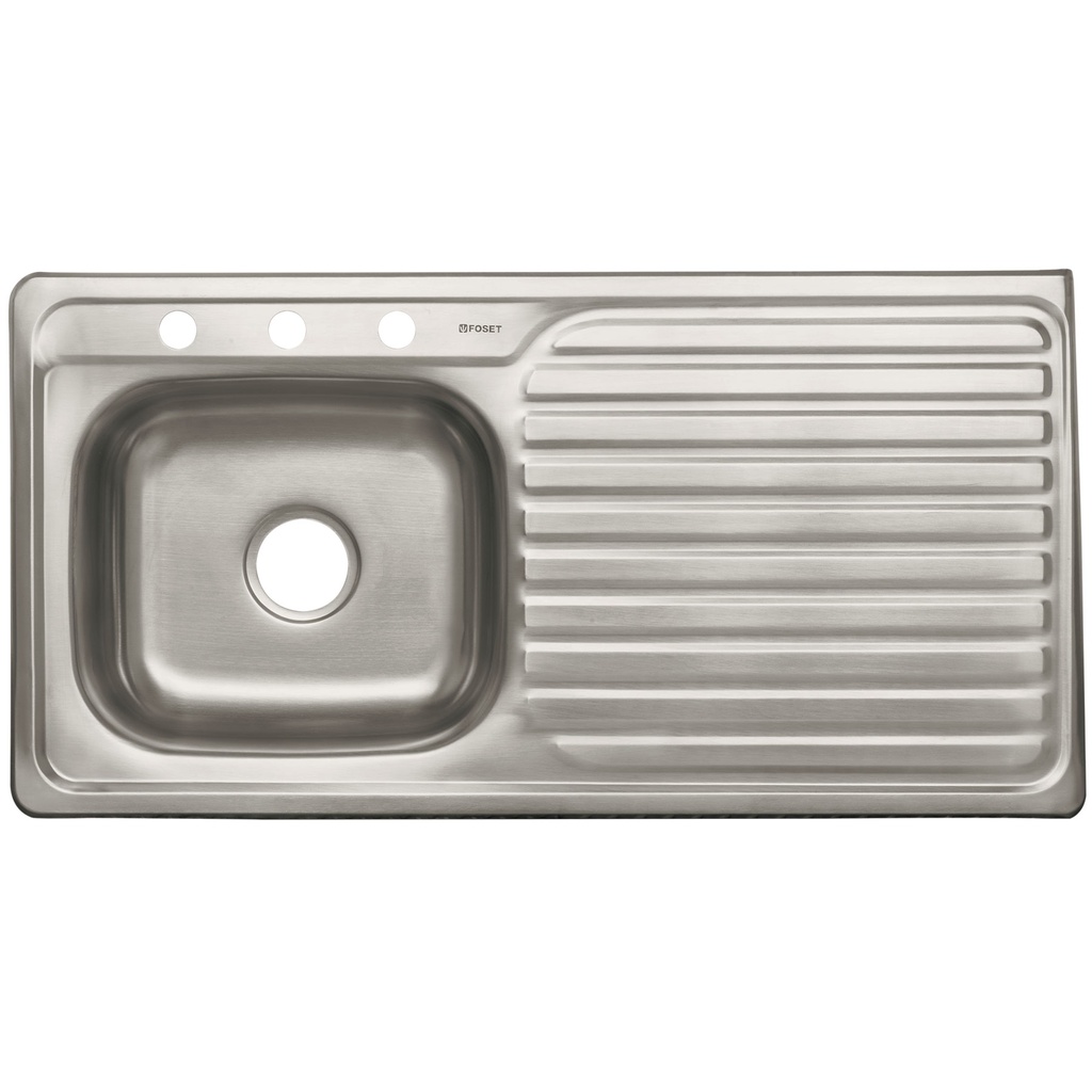 FOSET TARJA 1PILA 1ESC IZQ    100X51CM INOX EMP