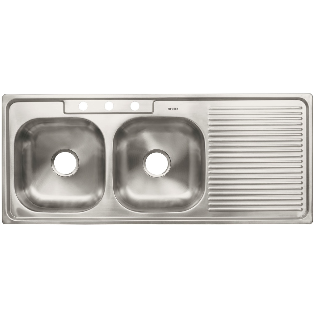 FOSET TARJA 2PILAS 1ESC IZQ   120X50X15CM INOX EMP