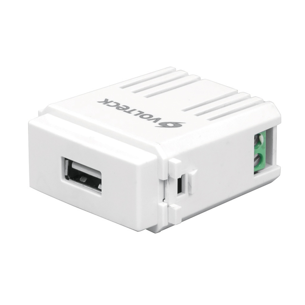 VOLTECK CUSB-IB CONTACTO USB  1A  LÍNEA ITALIANA  COLOR BLA