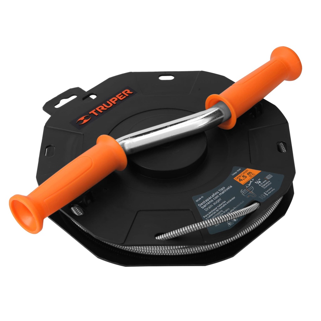 TRUPER DESTAPACANO BARRENO DECAB-451/4"X15FT MANIVELA