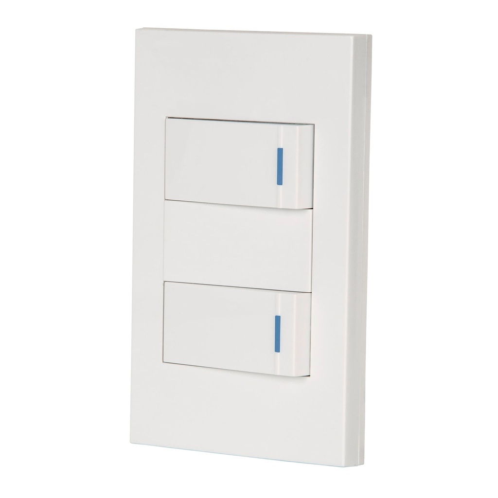 VOLTECK PA-APDO1-EB PLACA ARMADA CON 2 INTERRUPTORES, 1 M