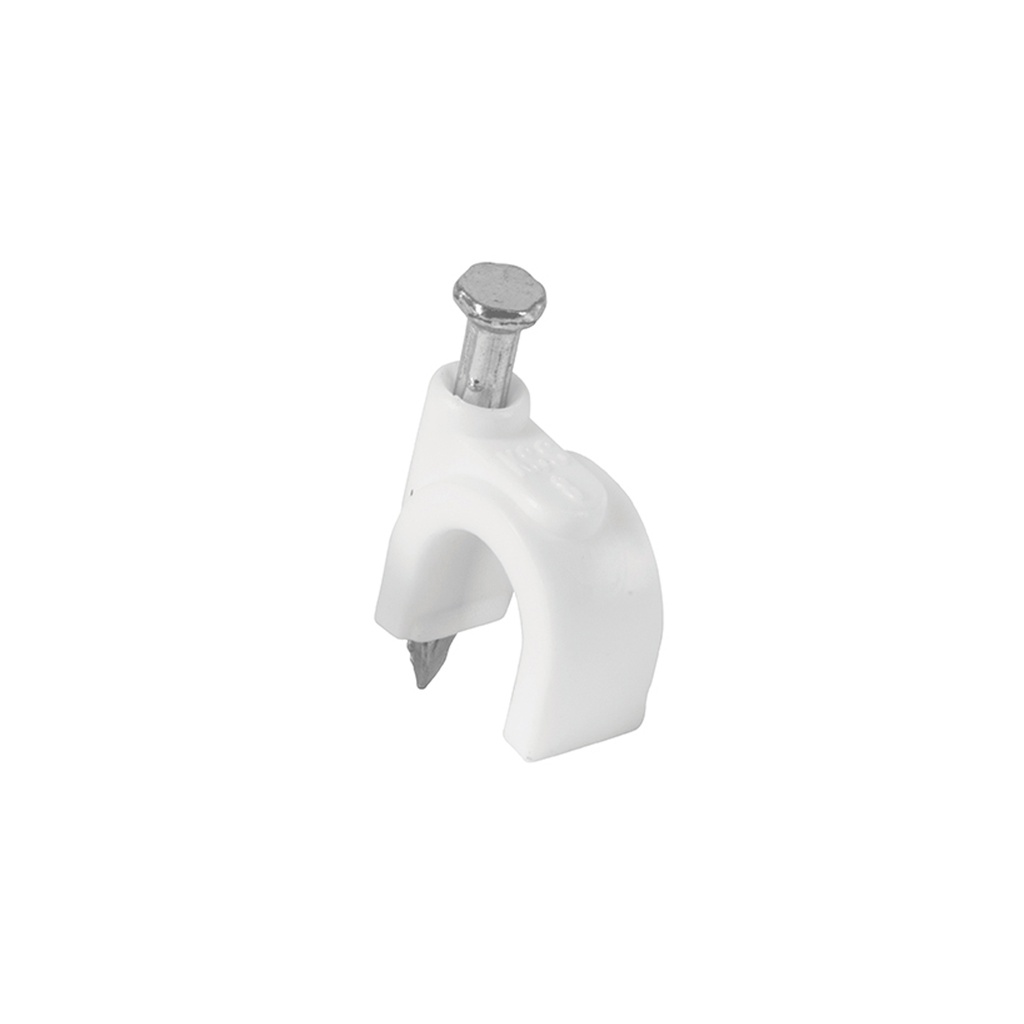 VOLTECK GCU-6BG GRAPA CURVA, 6MM, BLANCA, BOLSA 500 PIEZ