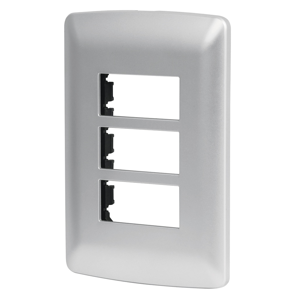 VOLTECK PPTR-IP PLACA 3 MÓDULOS DE ABS  LÍNEA ITALIANA  C
