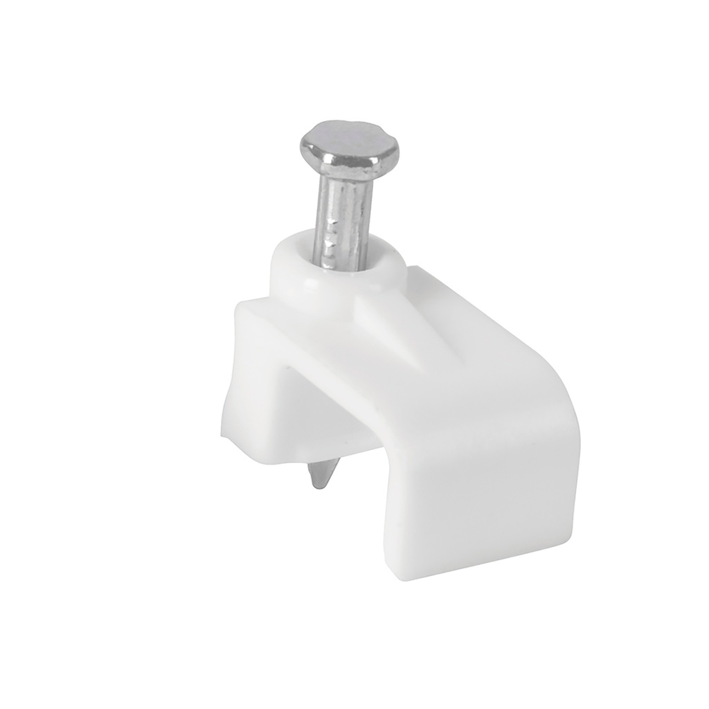 VOLTECK GRAPAS P/CABLE PLANO  BLANCAS 6X9.5 MM 500PZ