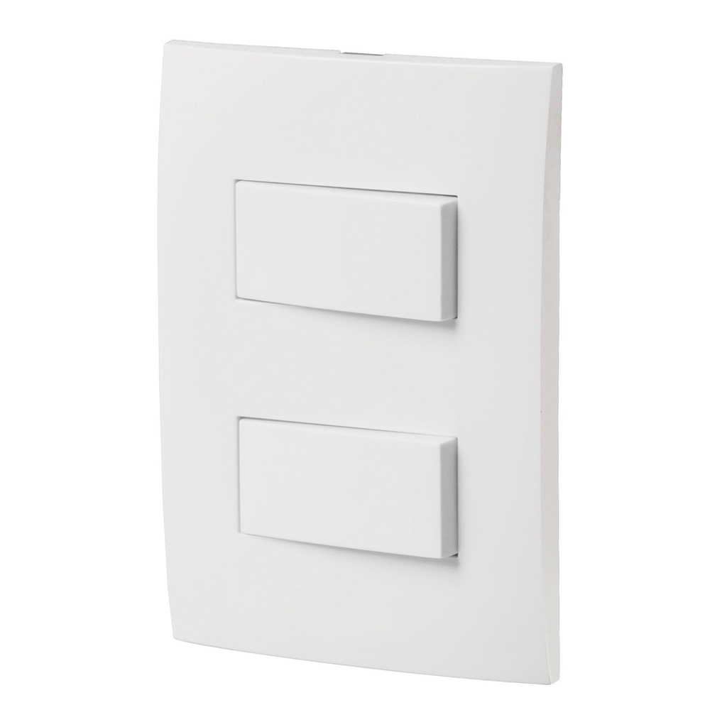 VOLTECK PA-APDO-OB PLACA ARMADA 2 INTERRUPTORES SENCILLOS