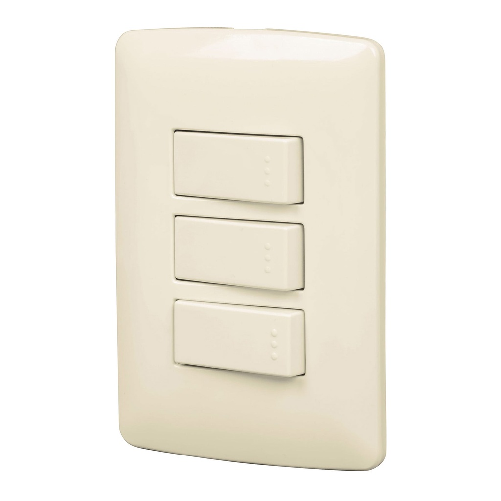VOLTECK PA-APTR-I PLACA ARMADA3 INTERRUPTORES SENCILLOS