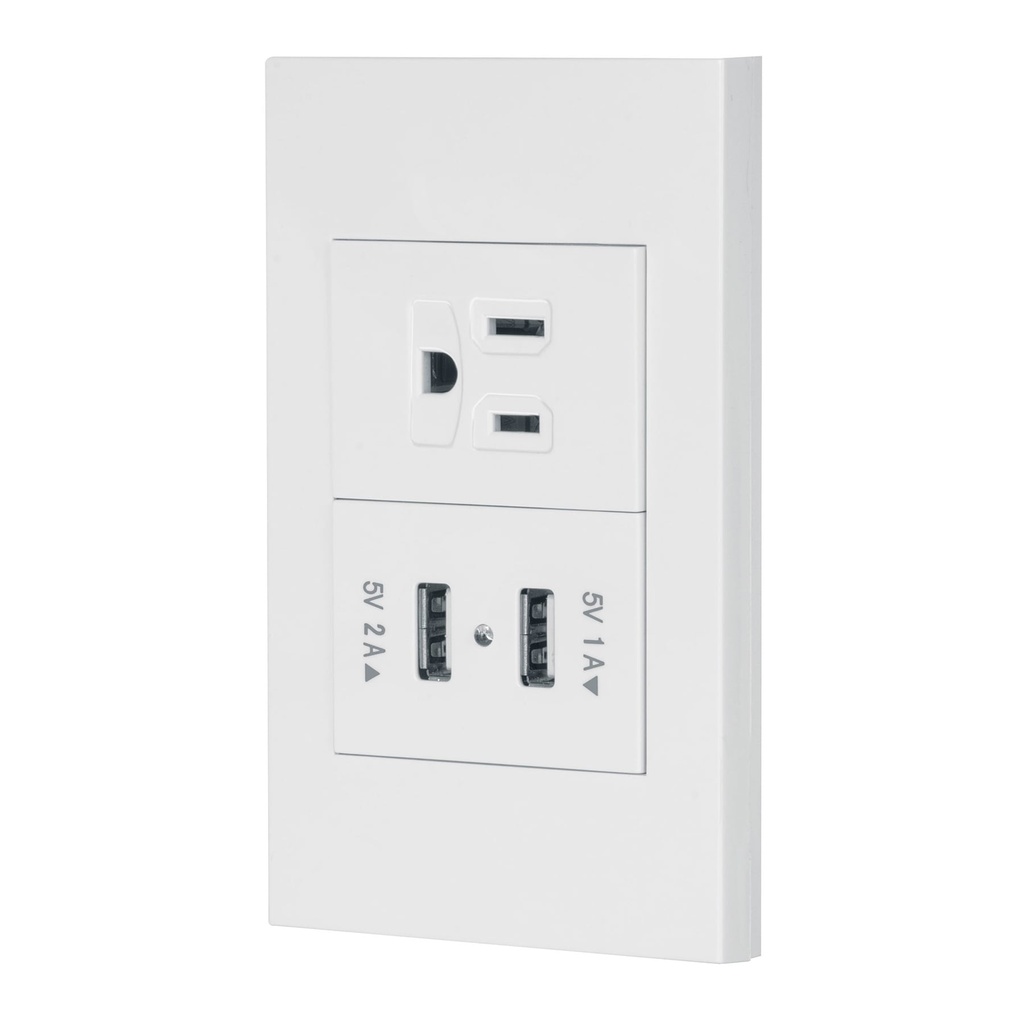VOLTECK COUSB-EB PLACA ARMADA 1 CONTACTO, 2 PUERTOS USB, 1