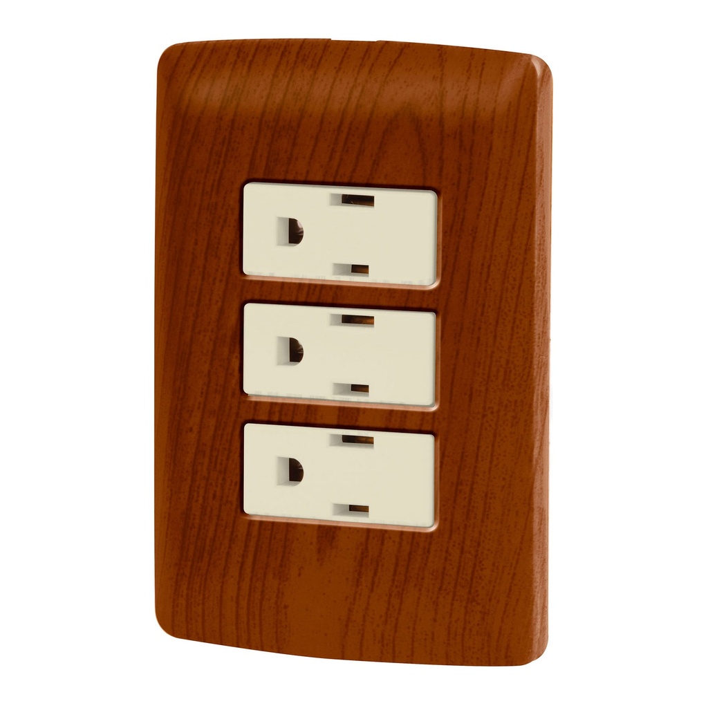 VOLTECK PA-COTR-IM PLACA ARMADA MADERA CON 3 CONTACTOS LÍ