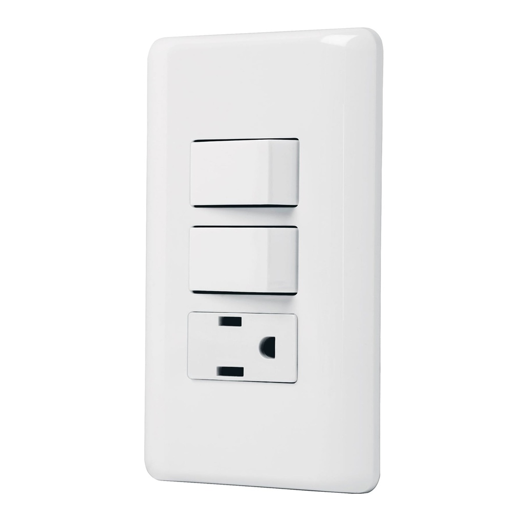VOLTECK PA-APCO-B2 PLACA ARMADA CON CONTACTO Y 2 INTERRUP