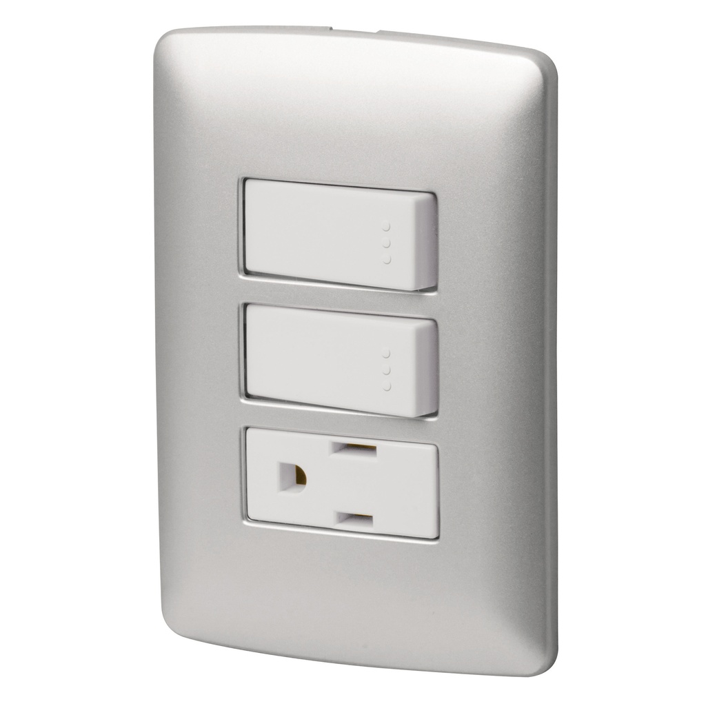 VOLTECK PA-APCO-I2P PLACA ARMADA CONTACTO Y 2 INTERRUPTOR