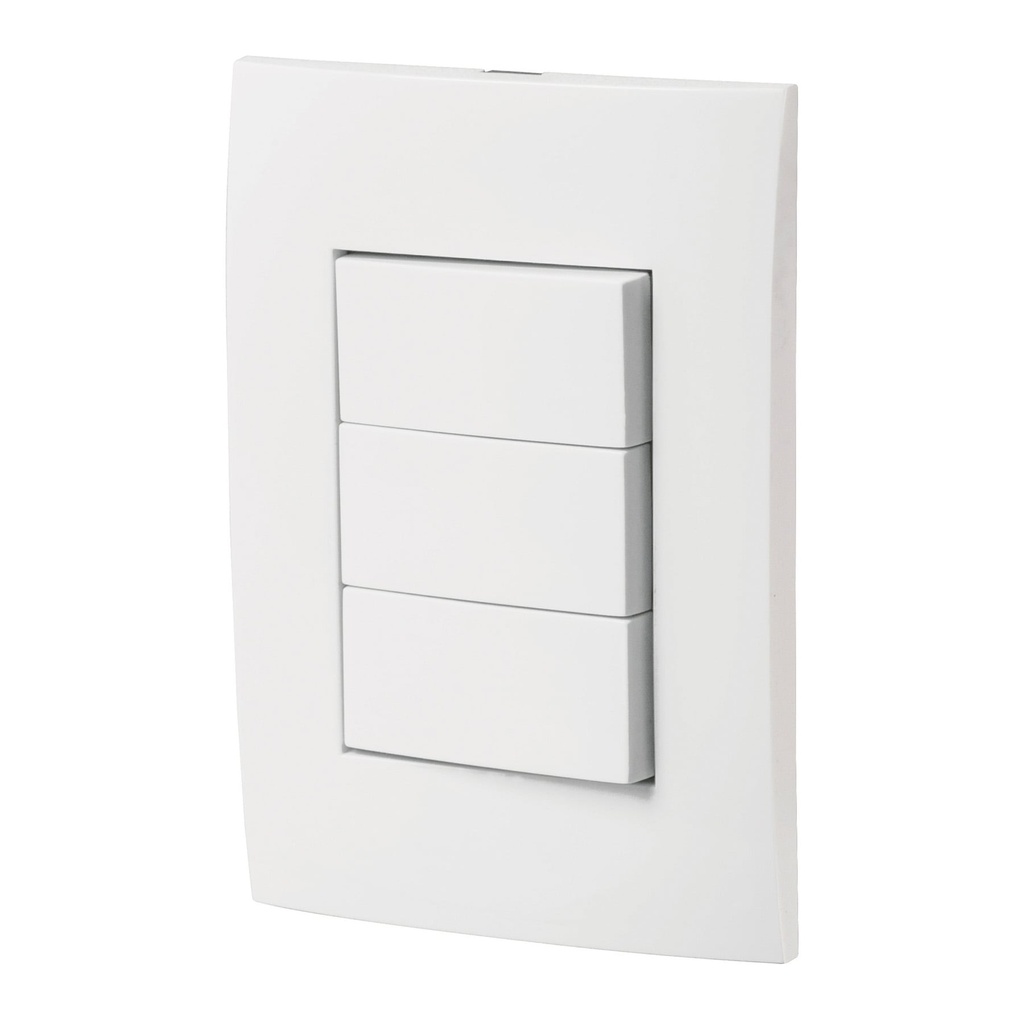 VOLTECK PA-APTR-OB PLACA ARMADA 3 INTERRUPTORES SENCILLOS