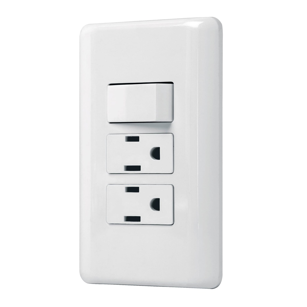 VOLTECK PA-APCO-B3 PLACA ARMADA 2 CONTACTOS E INTERRUPTOR