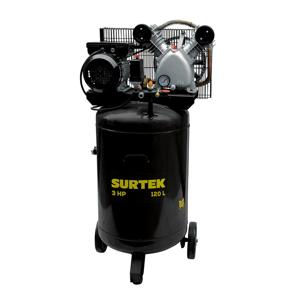 SURTEK COMPRESOR 120LT 3HP    C/BANDA VERT COMP6120V